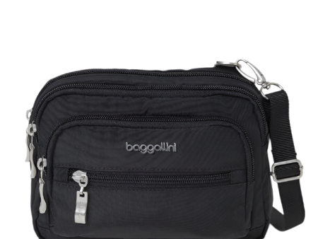 Baggallini Women s Triple Zip Bag - Black Online now