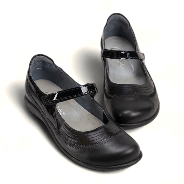 Naot Kirei Mary Jane (Women) - Shiny Black Black Patent Black Madras Sale