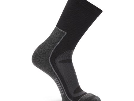 Balega Blister Resist Crew Sock - Grey Black For Sale