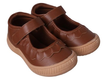 Oomphies Girls  (Sizes 5-3) Amina Mary Jane - Brown Fashion