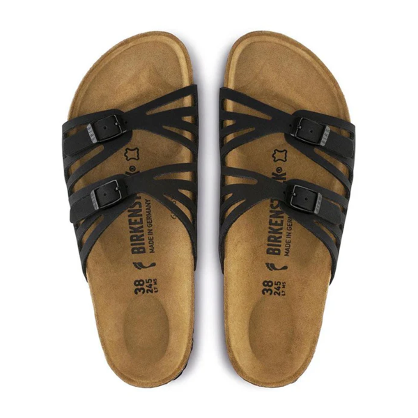 Birkenstock Granada Narrow Slide Sandal (Women) - Black Birko-Flor Online Hot Sale