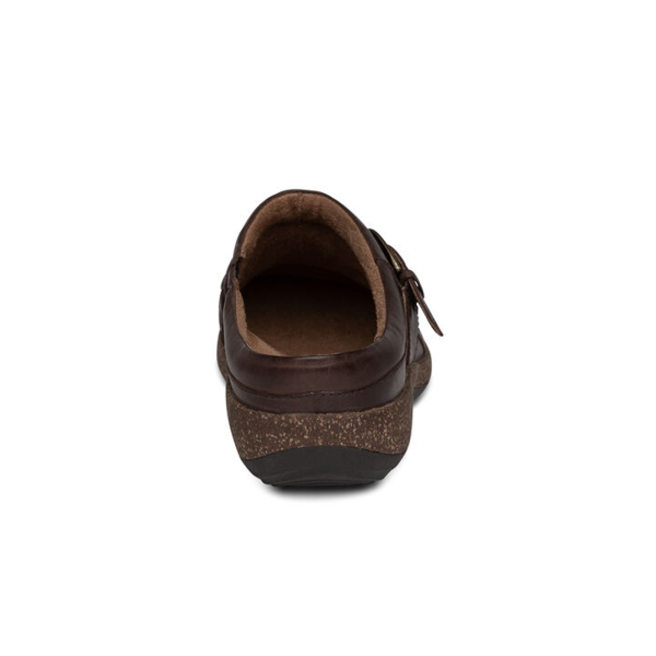 Aetrex Libby Clog (Women) - Brown Leather For Cheap