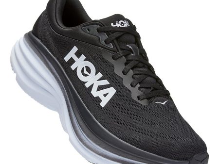 Hoka Men s Bondi 8 - Black White Hot on Sale