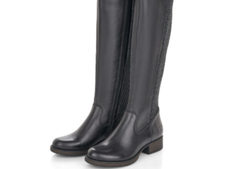 Rieker Women s Faith Tall Boot - Black Fashion