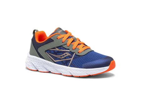 Wind Olive Navy Orange Sneaker - Kid s Hot on Sale