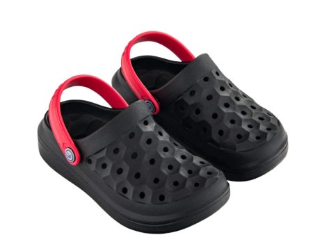 Joybees Kids  Varsity Clog - Black Red Supply