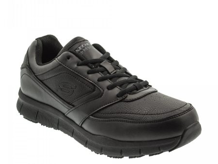 Skechers Men s Nampa Slip Resistant Sneaker (Medium and Extra Wide) - Black Cheap