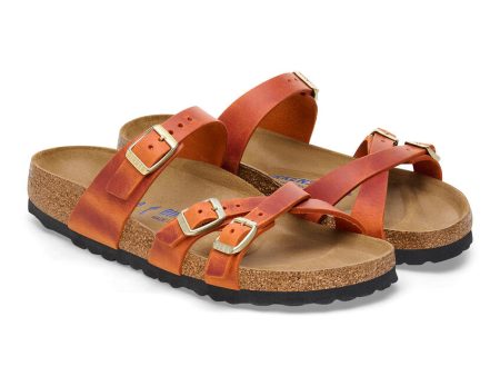 Birkenstock Women s Franca Sandals - Burnt Orange Oiled Leather Sale