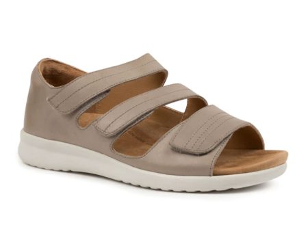 Ziera Bardot Wide Sandal (Women) - Misty White Sole Discount