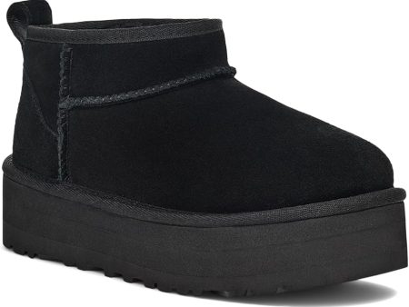 Kids  UGG Classic Ultra Mini Platform in Black For Sale