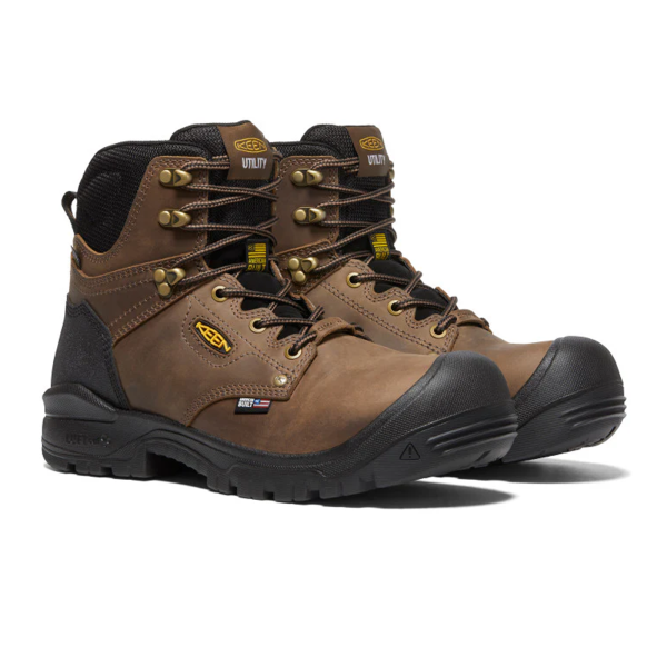 Keen Utility Independence 6  Waterproof Composite Toe Boot (Men) - Dark Earth Black Online Hot Sale