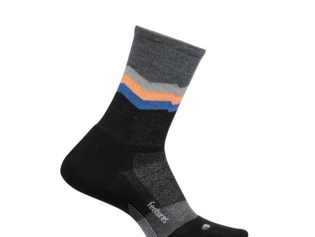 Feetures Merino Mini Crew Max - Switchback Charcoal Online now