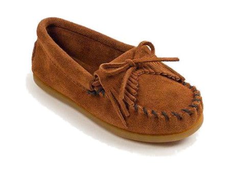 Minnetonka Kid s Kilty Hardsole Slipper - Brown Sale