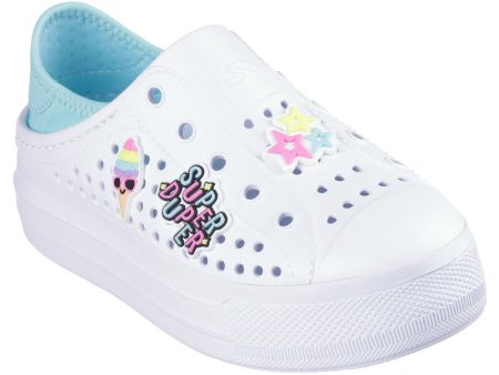 Foamies by Skechers Kids Girls Guzman Hi-Rise Stay Vibin  Sneaker - White Turquoise Online