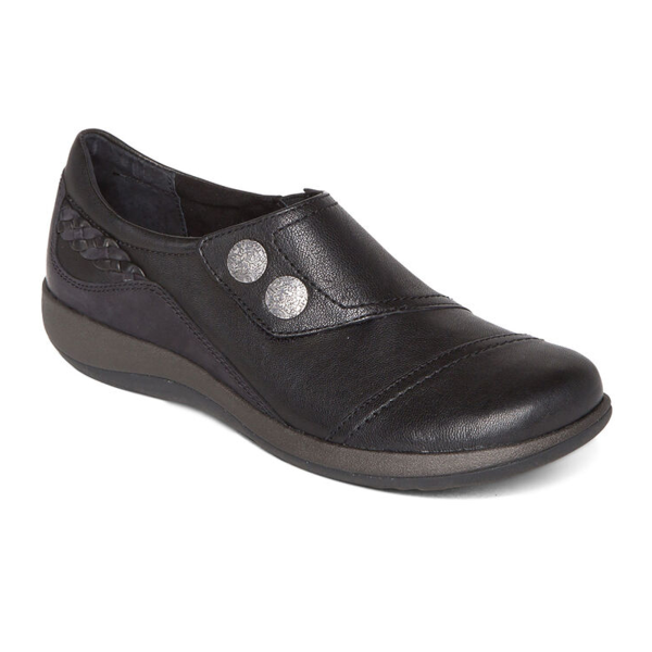 Aetrex Karina Slip On (Women) - Black Leather For Sale