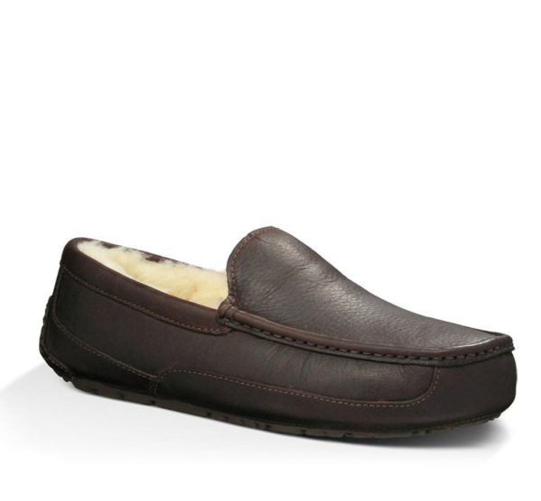 UGG® Men s Ascot Leather Slipper - Dark Spice on Sale