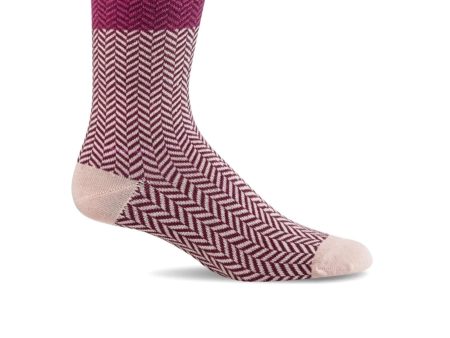 Sockwell Herringbone Tweed Crew Sock (Women) - Mulberry For Cheap