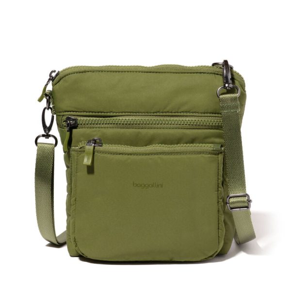 Baggallini Modern Pocket Crossbody - Sage Puff For Cheap