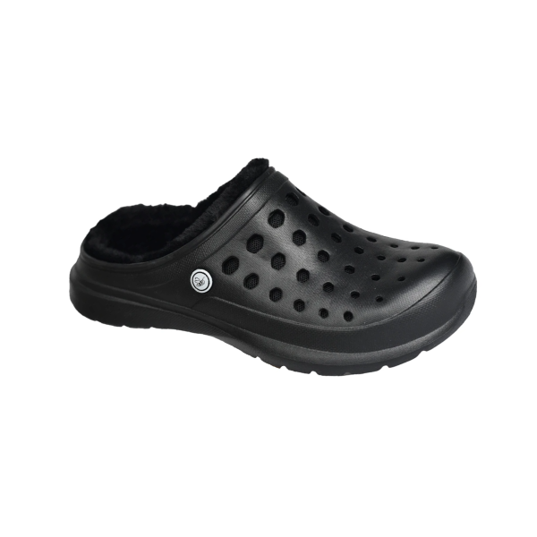 Unisex Cozy Lined Clog - Black For Sale