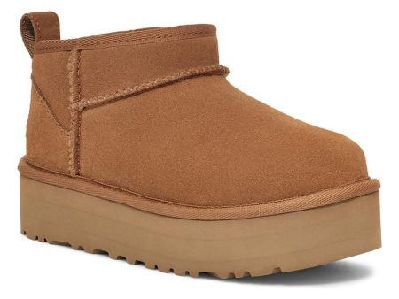 Kids  UGG Classic Ultra Mini Platform in Chestnut For Sale