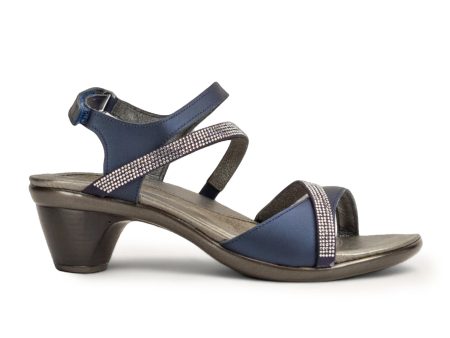 Naot Innovate Heeled Sandal (Women) - Polar Sea Leather Navy Clear Rhinestones For Sale