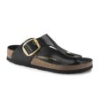 Birkenstock Gizeh Big Buckle Sandal (Women) - High Shine Black Leather Supply