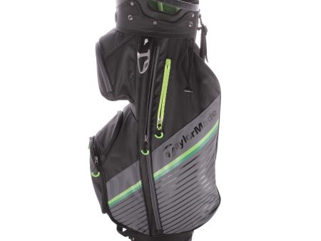 TaylorMade Second Hand Cart Bag - Black Silver Green Online now